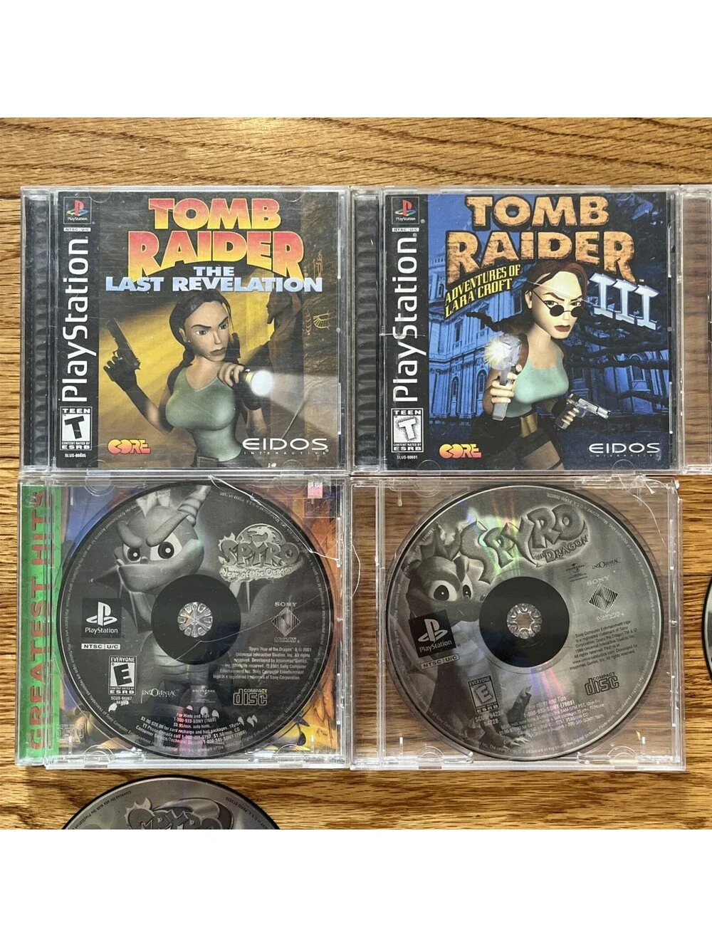 Playstation 1 PS1 Game Lot Of 7: Spyro, Crash, Tomb Raider - Tested Working